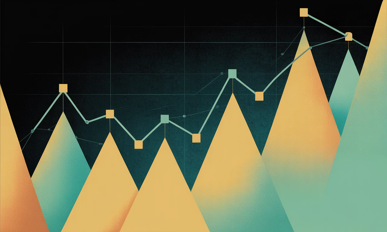 A detailed, illustrated graph depicting the historical growth and performance of a diversified investment portfolio.