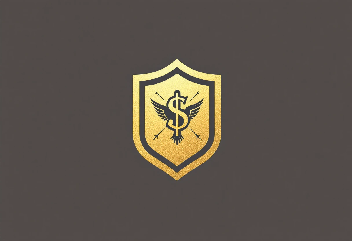 financial shield icon, modern style, bright colors