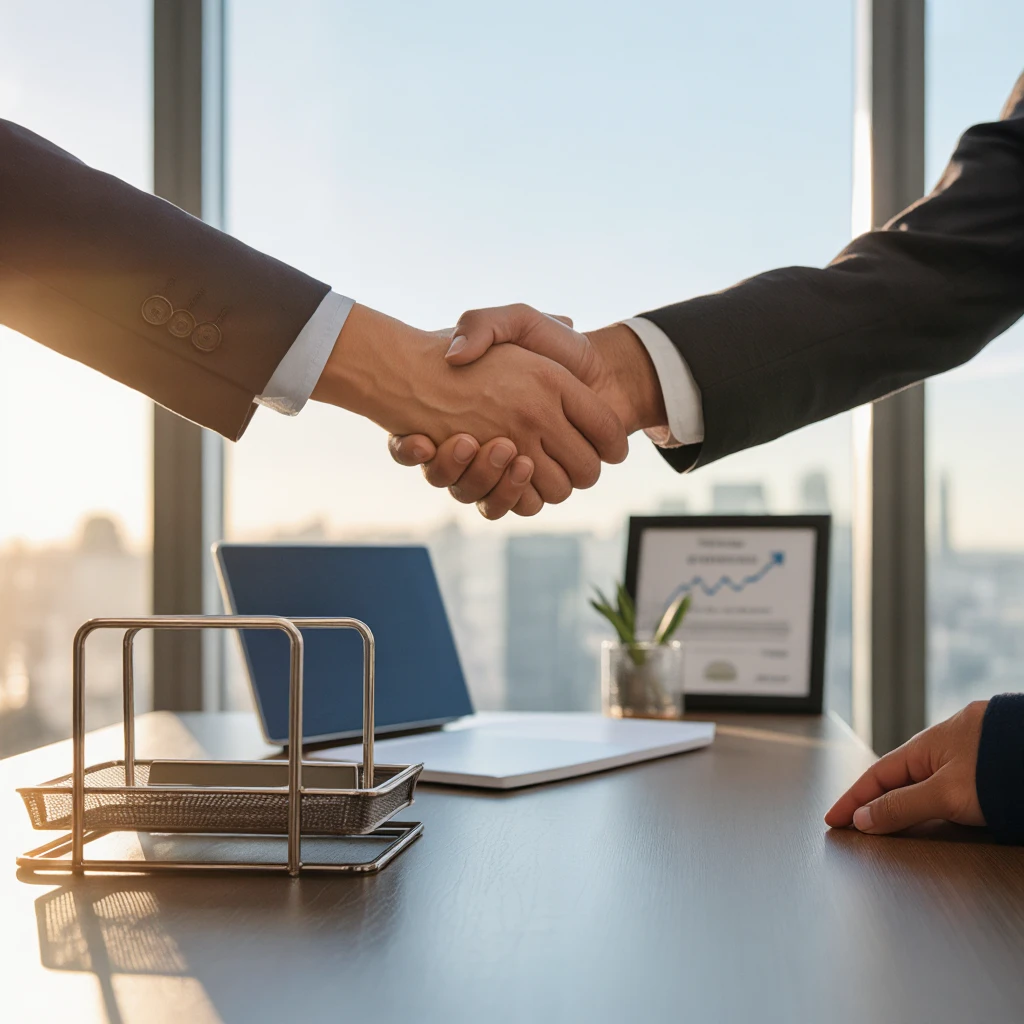 trusted financial advisor handshake professional relationship