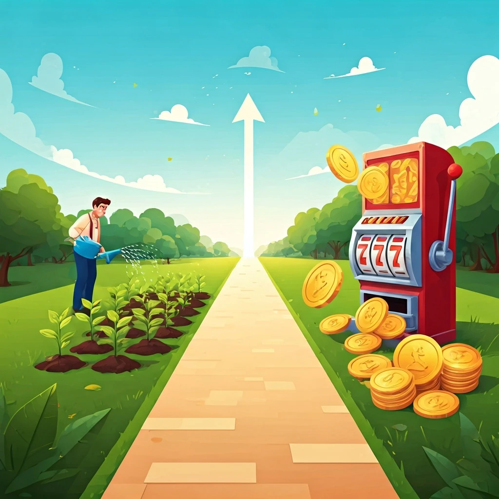 An illustrated infographic showcasing the benefits of investing in market indexes for long-term financial growth, including risk diversification, simplicity, and low costs.